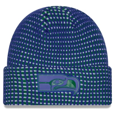 Seattle Seahawks New Era 2026 Sideline Cold Weather Throwback Cuffed Knit Hat - Royal