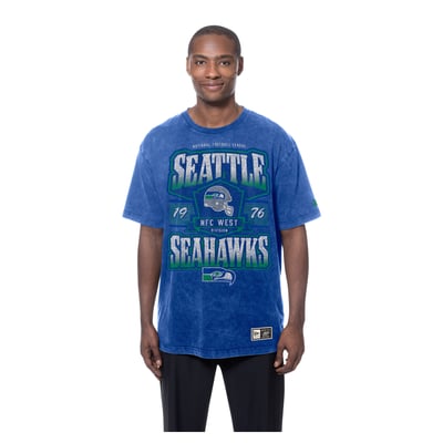  Seattle Seahawks New Era Throwback Mineral Wash T-Shirt - Royal