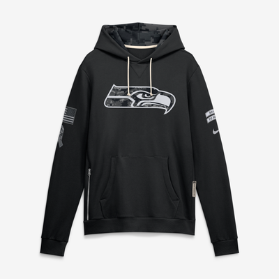 Seattle Seahawks Nike 2026 Salute to Service Sideline Dri-FIT Pullover Hoodie - Black