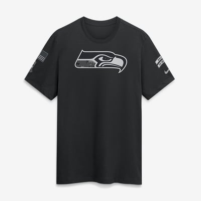 Seattle Seahawks Nike 2026 Salute to Service Slub T-Shirt - Black