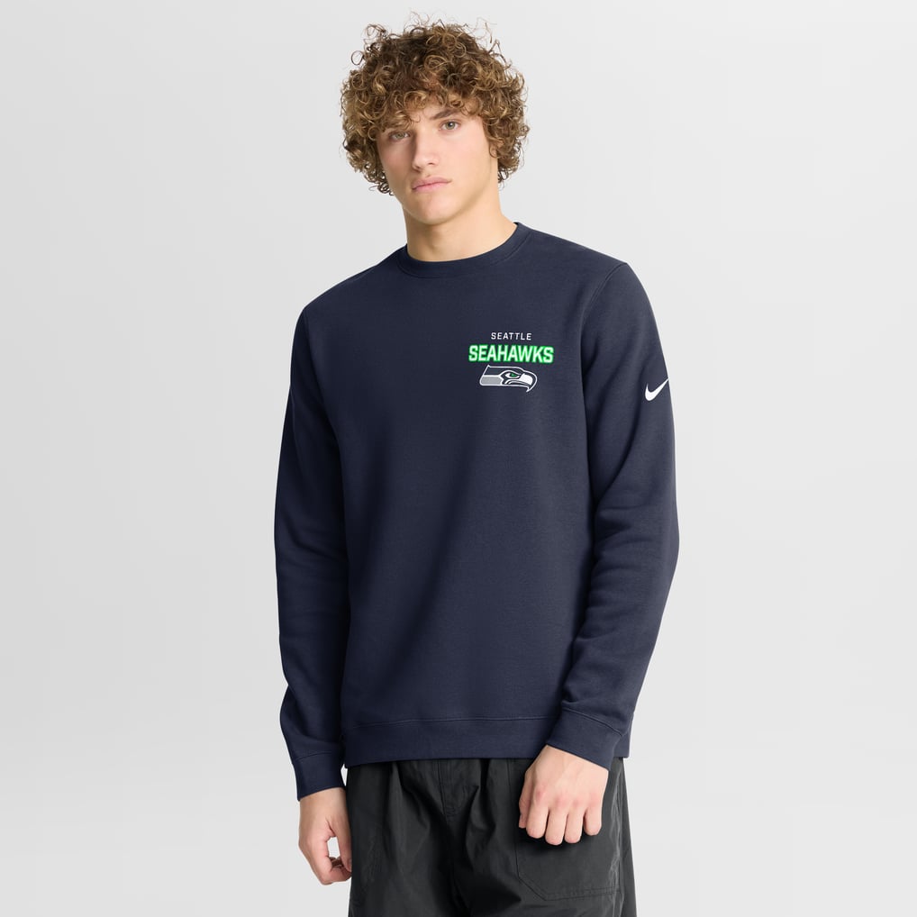 Seattle Seahawks Nike Primetime Club Fleece Pullover Sweatshirt - College Navy