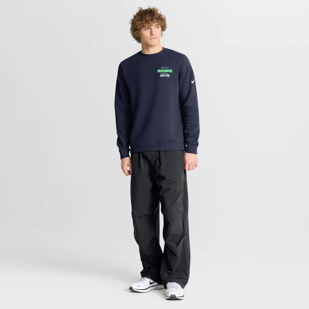 Seattle Seahawks Nike Primetime Club Fleece Pullover Sweatshirt - College Navy