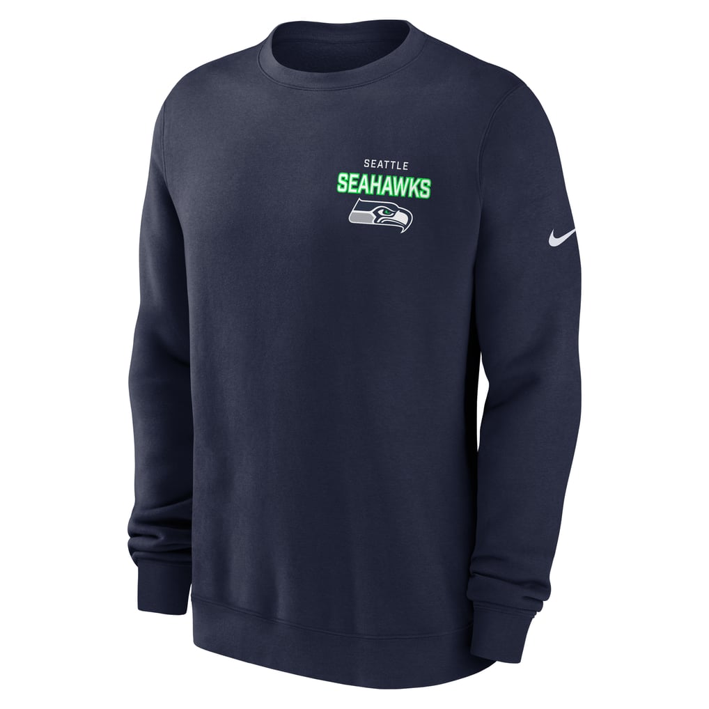 Seattle Seahawks Nike Primetime Club Fleece Pullover Sweatshirt - College Navy