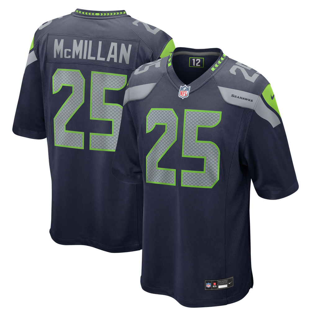 Men's Nike Dontae McMillan College Navy Seattle Seahawks Team Game Jersey