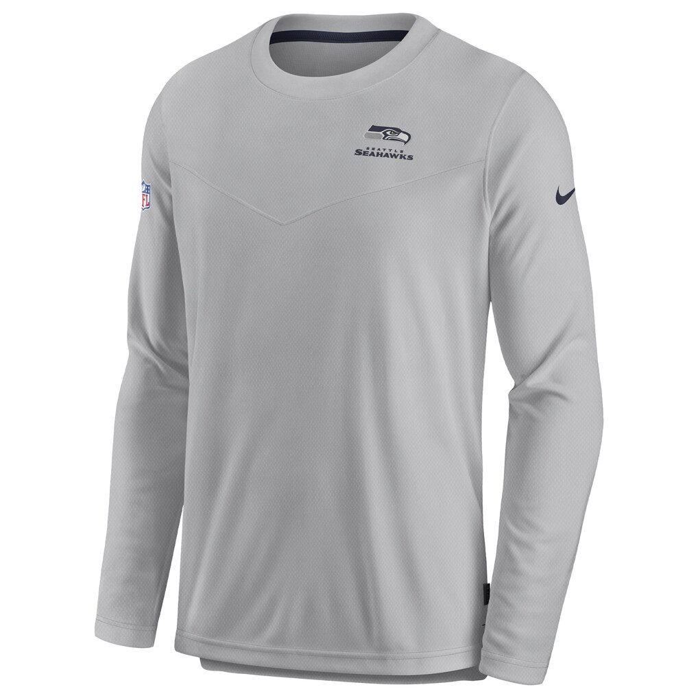 Seattle Seahawks Nike Sideline Lockup Performance Pullover Sweatshirt - Gray