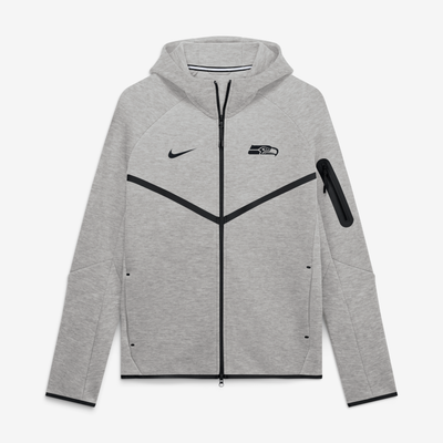  Seattle Seahawks Nike Tech Fleece Raglan Full-Zip Windrunner Hoodie - Heather Gray