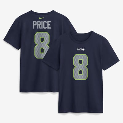 Jadarian Price Seattle Seahawks Nike Name & Number T-Shirt - College Navy