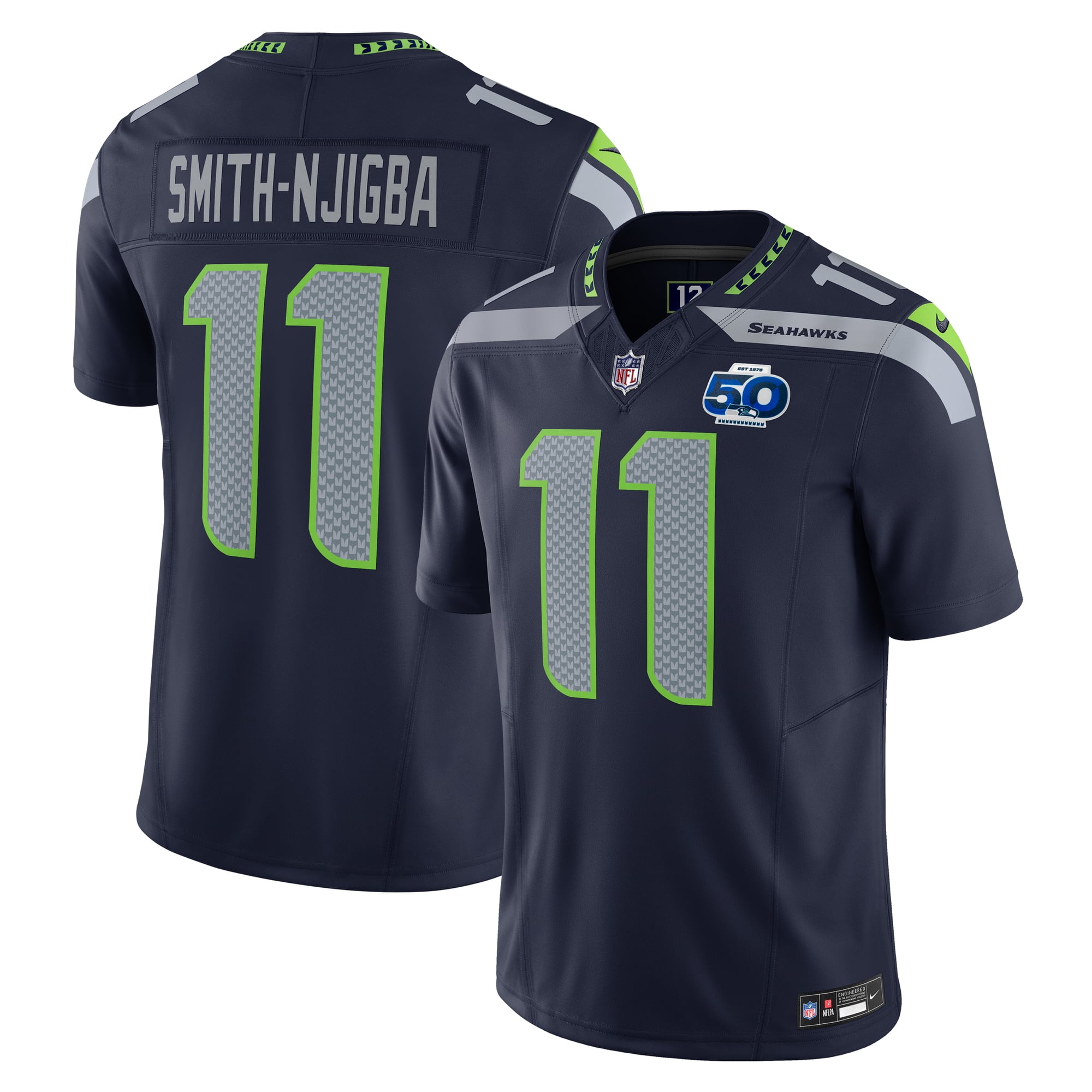 Jaxon Smith-Njigba Seattle Seahawks Nike Team 50th Season Vapor F.U.S.E ...