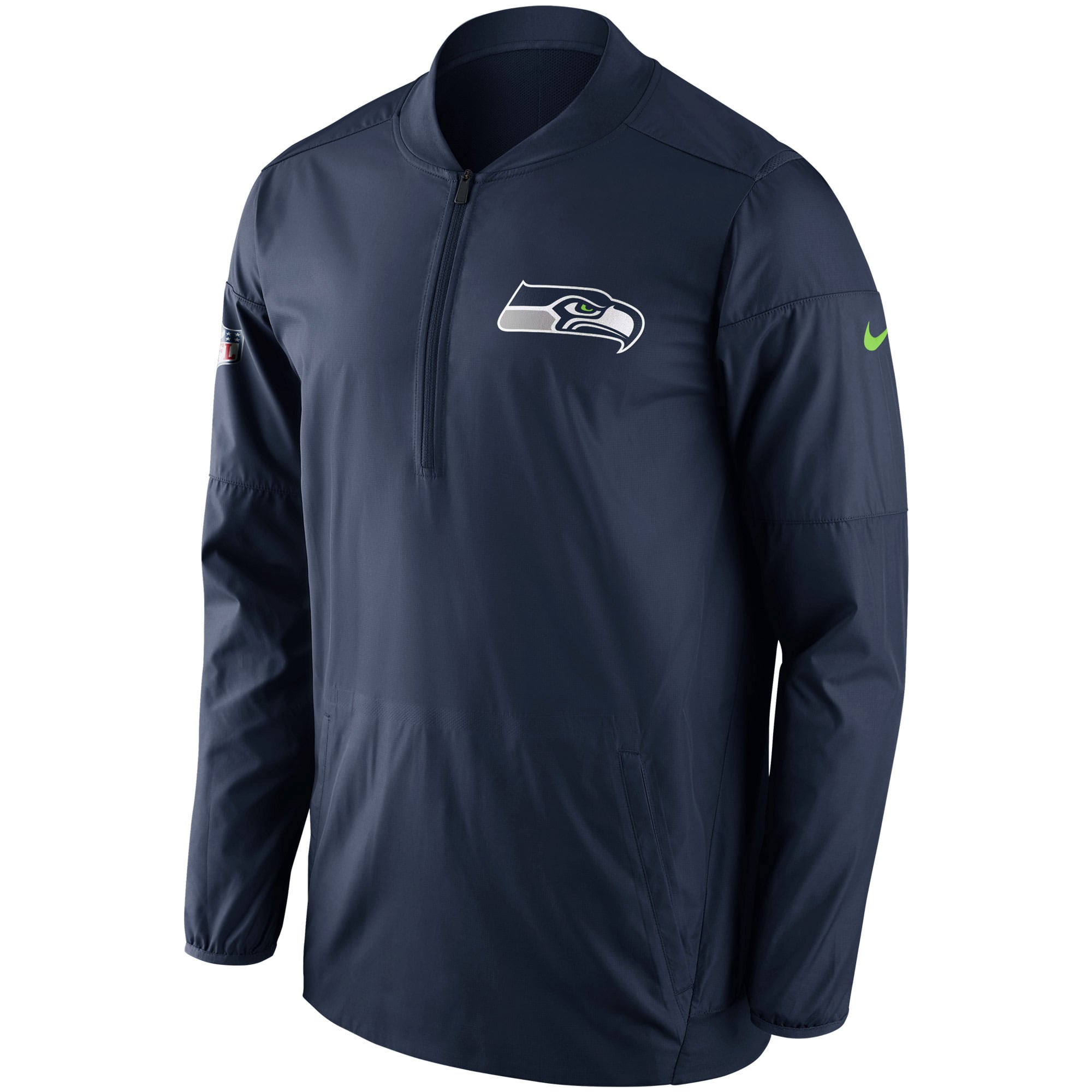 Men's Nike Navy Seattle Seahawks Sideline Lockdown Half-Zip