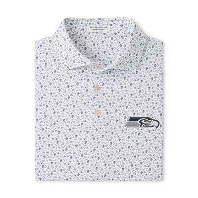 Seattle Seahawks Peter Millar Kick Off Performance Jersey Polo - Gray