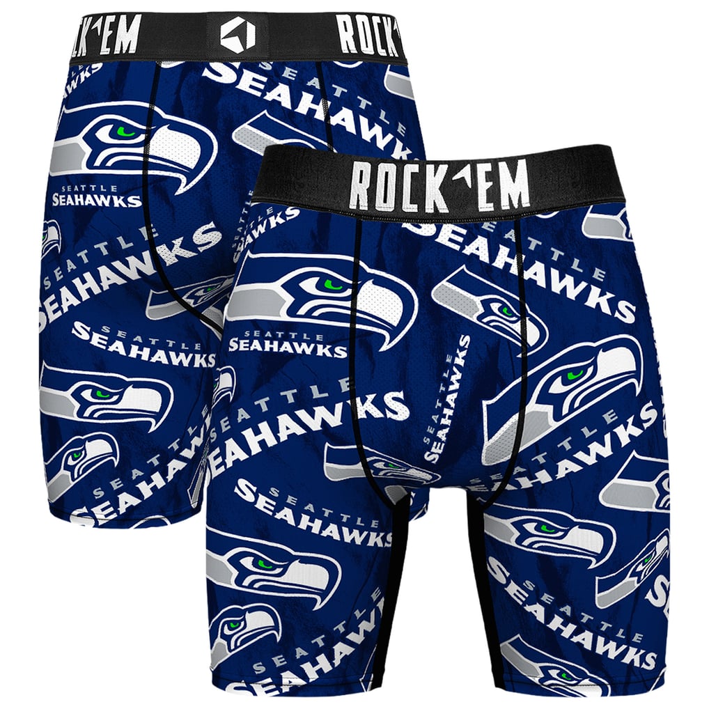 Seattle Seahawks Rock Em Socks Logo Boxer Briefs
