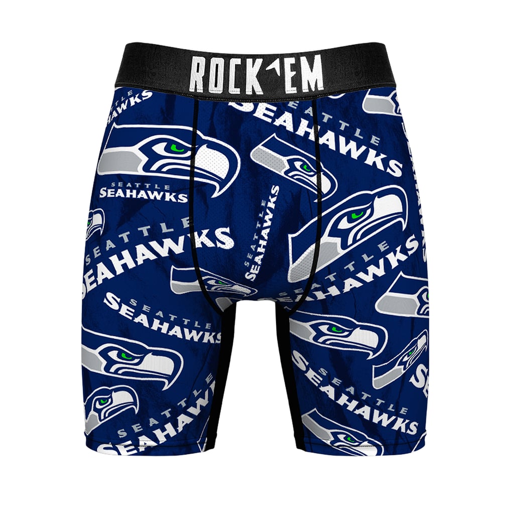 Seattle Seahawks Rock Em Socks Logo Boxer Briefs