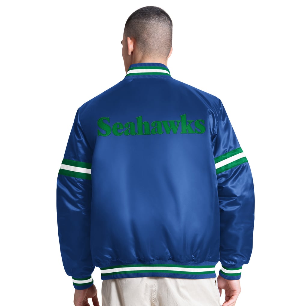 Seattle Seahawks Starter Courtside Varsity Retro Logo Full Snap Jacket ...