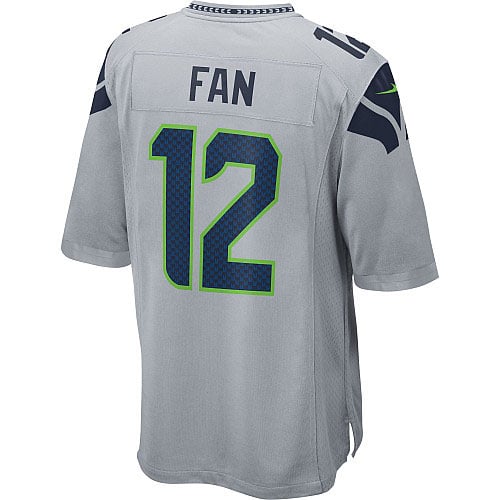 Nike Seattle Seahawks Youth 12s Game Jersey - Gray