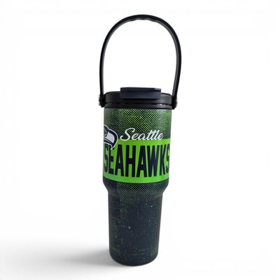 Seattle Seahawks Pegasus 24oz. Speckled Gradient Stainless Steel Dual Top Water Bottle