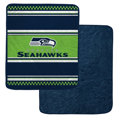 Seattle Seahawks Pegasus 60" x 70" Checkered Dash Faux Fur Blanket