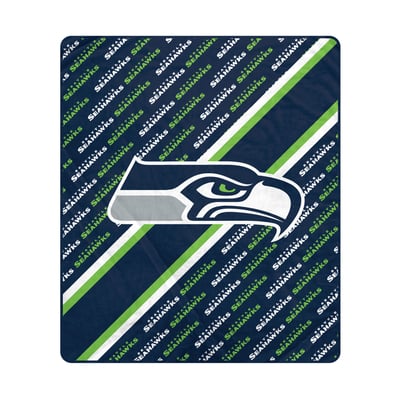 Seattle Seahawks Pegasus 60" x 70" Diagonal Lined Wordmark Ultra Soft Blanket