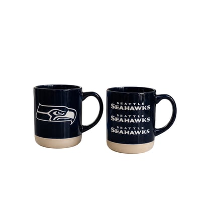 Seattle Seahawks Pegasus Two-Piece 14oz. Echo Logo Ceramic Mug Set