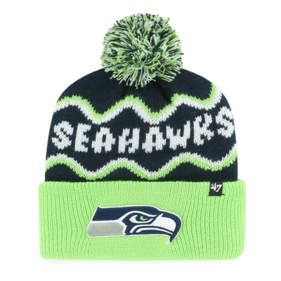  Seattle Seahawks '47 Preschool Squiggle Script Cuffed Knit Hat - College Navy