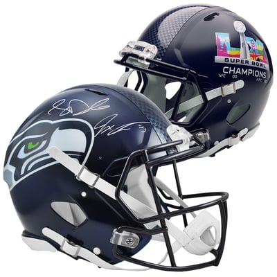 Sam Darnold & Jaxon Smith-Njigba Seattle Seahawks Autographed Fanatics Authentic Super Bowl LX Champions Riddell Speed Authentic Helmet
