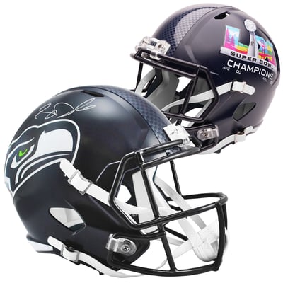 Sam Darnold Seattle Seahawks Autographed Fanatics Authentic Super Bowl LX Champions Riddell Speed Replica Helmet 