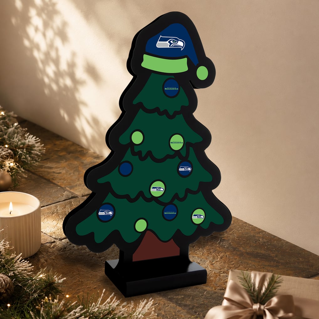 Seattle Seahawks 12" Christmas Tree LED Infinity Light