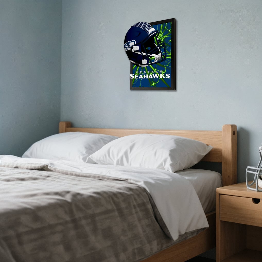 Seattle Seahawks 14" x 18" Framed 3D Lenticular Art