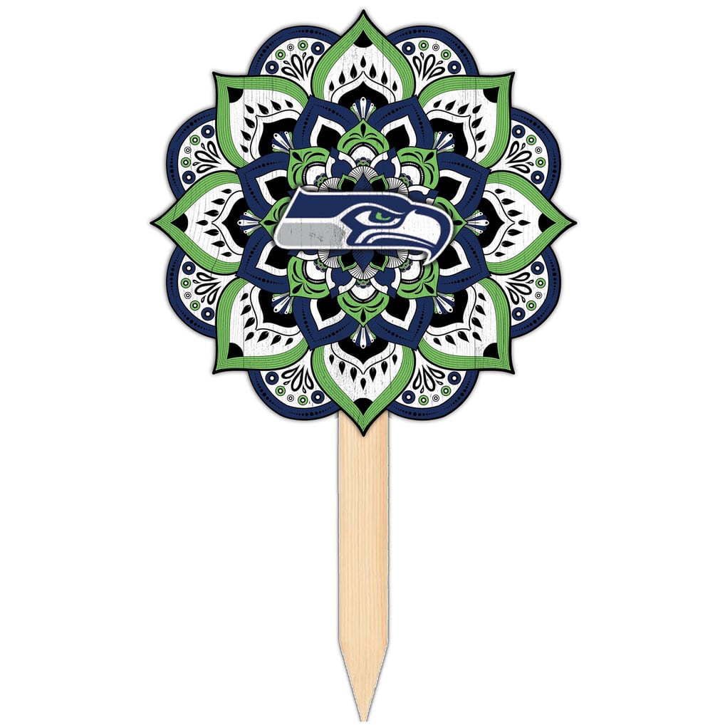 Seattle Seahawks 18'' x 12'' Mandala Yard Stake