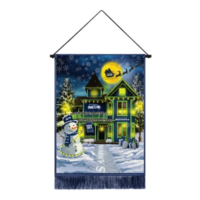 Seattle Seahawks 18" x 24" LED Christmas Tapestry