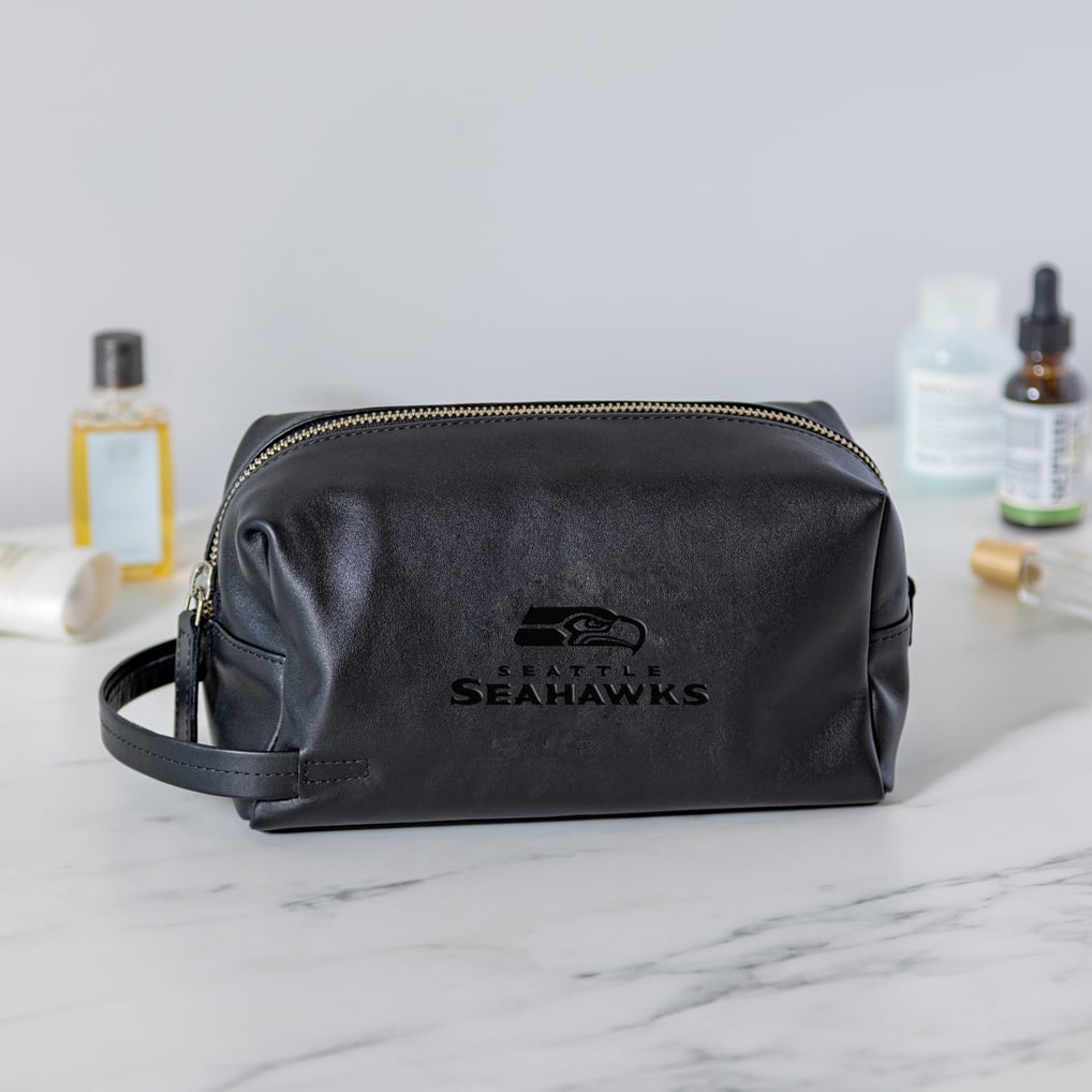 Seattle Seahawks Hybrid Leather Lined Dopp Toiletry Bag