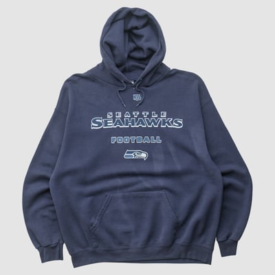 Seattle Seahawks Lee Apparel 2000s Hooded Pullover Sweatshirt - Navy - S by Fanatics Real Vintage