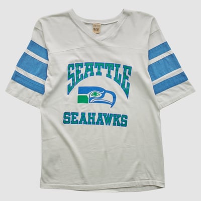 Seattle Seahawks Logo 7 80s T-shirt - White - S by Fanatics Real Vintage