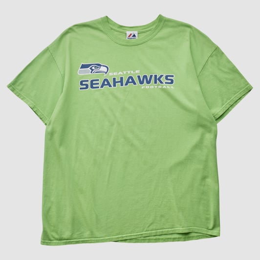 Seattle Seahawks Majestic 2010s T-shirt - Green - L by Fanatics Real Vintage