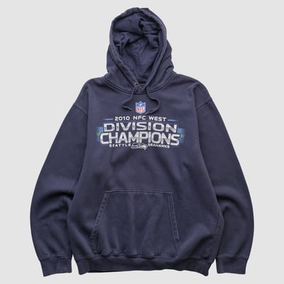 Seattle Seahawks NFL 2010 Hooded Pullover Sweatshirt - Navy - L by Fanatics Real Vintage