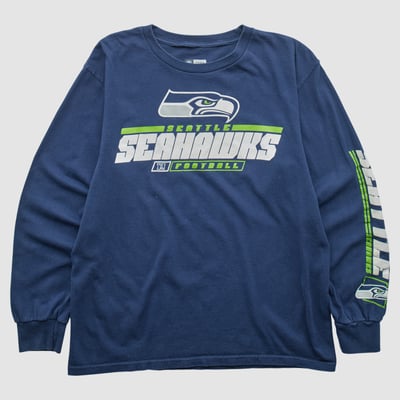 Seattle Seahawks NFL 2010s Long Sleeve T-shirt - Navy - M by Fanatics Real Vintage