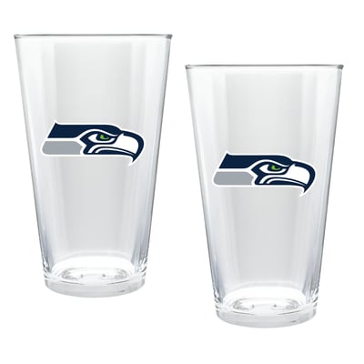 Seattle Seahawks Two-Piece 16oz. Double Play Pint Glass Set