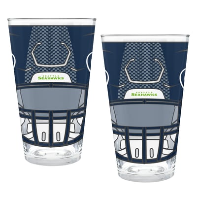 Seattle Seahawks Two-Piece 16oz. Helmet Pint Glass Set