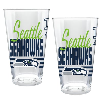 Seattle Seahawks Two-Piece 16oz. Heritage Pint Glass Set