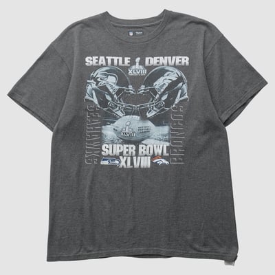 Super Bowl XLVIII NFL 2014 T-shirt - Charcoal - M by Fanatics Real Vintage
