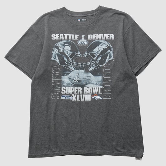 Super Bowl XLVIII NFL 2014 T-shirt - Charcoal - M by Fanatics Real Vintage