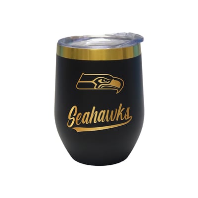Seattle Seahawks The Memory Company 12oz. Stainless Steel Gold Lettering Stemless Wine Tumbler