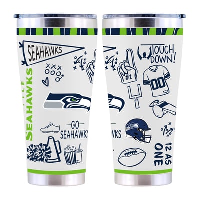 Seattle Seahawks The Memory Company 30oz. Sketchpad Stainless Steel Tumbler