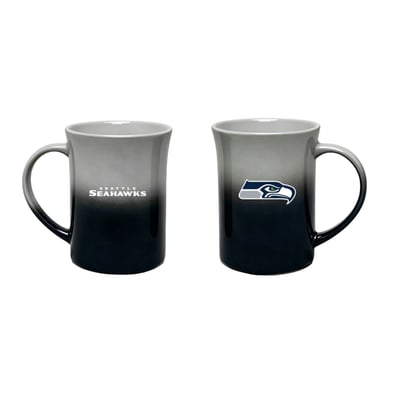 Seattle Seahawks The Memory Company Two-Pack 15oz. Ceramic Ombre Mug Set