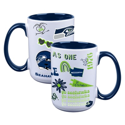 Seattle Seahawks The Memory Company Two-Piece 15oz. Loco Coffee Mug Set
