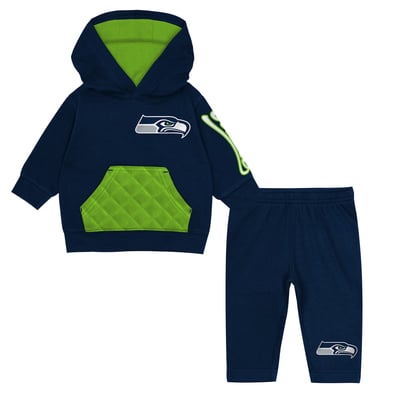 Seattle Seahawks Outerstuff Toddler Drive Stopper Hoodie & Pants Fleece Set - College Navy