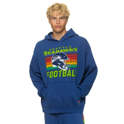 Seattle Seahawks Aviator Nation Unisex Relaxed Tri-Blend Hoodie - College Navy