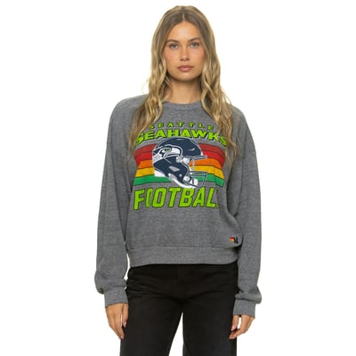 Seattle Seahawks Aviator Nation Unisex Relaxed Tri-Blend Sweatshirt - Heather Gray