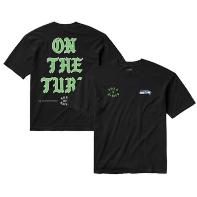 Seattle Seahawks Born x Raised Unisex On The Turf T-Shirt - Black