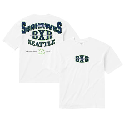 Seattle Seahawks Born x Raised Unisex Block Letter T-Shirt - White