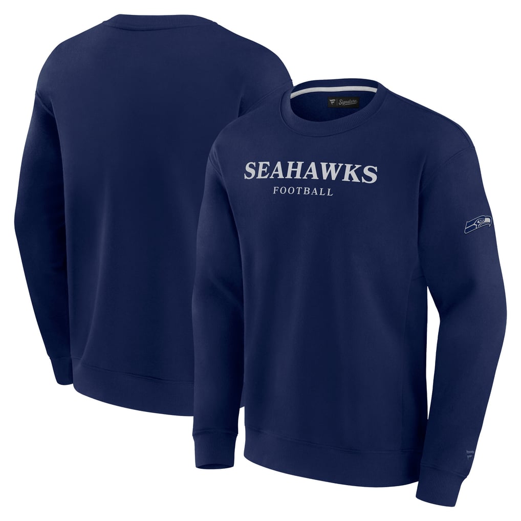  Seattle Seahawks Fanatics Unisex Elements Unlimited Fleece Pullover Sweatshirt - College Navy